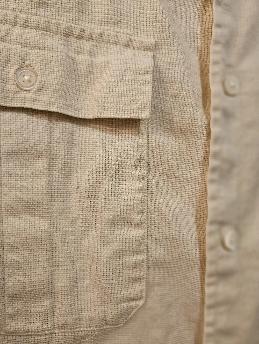 Banana Republic Off-White Button-Front Workshirt